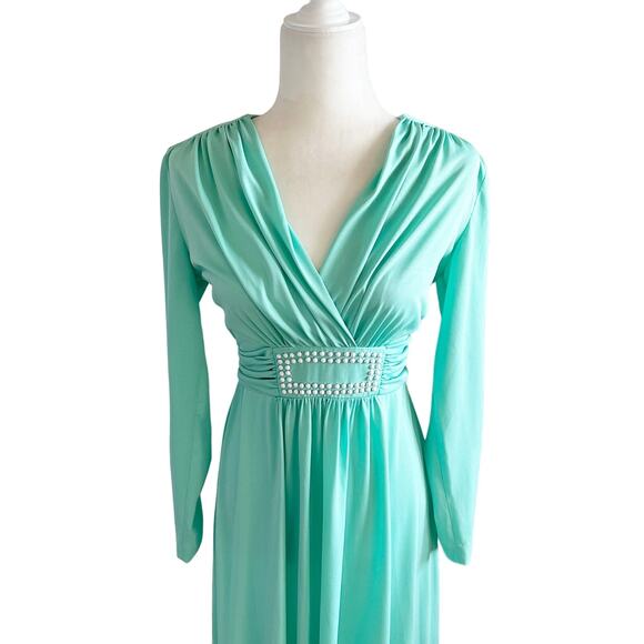 Vintage 1970's Fred Rothschild Maxi Dress Small - Picture 3 of 15